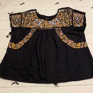 Madewell embroidered springtime top XL